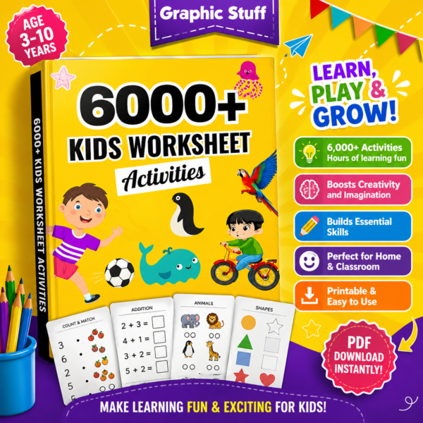 6000+ Kids Worksheets (Printable)