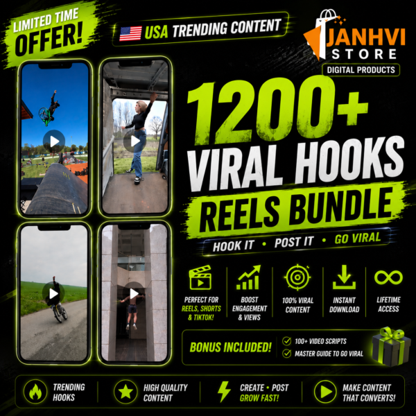 1200+Viral Hooks Reels Bundle
